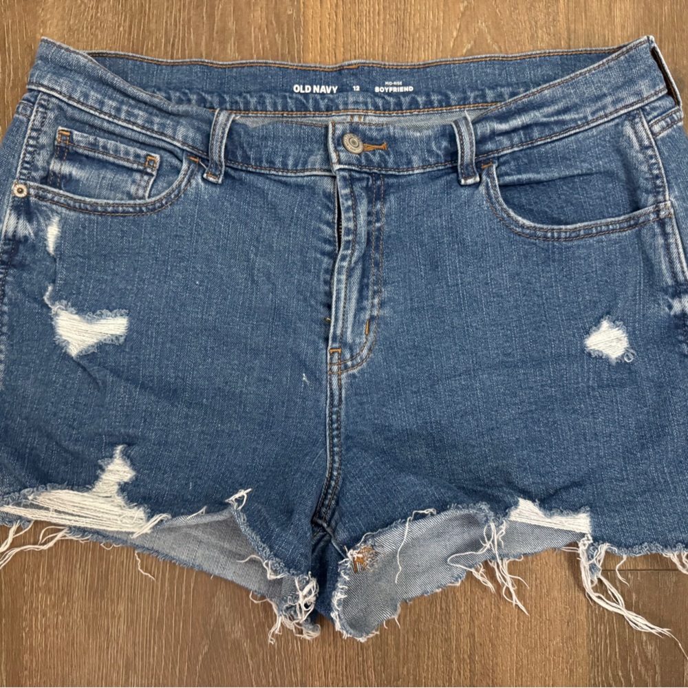 Old Navy Women's Distressed Blue Jean Shorts